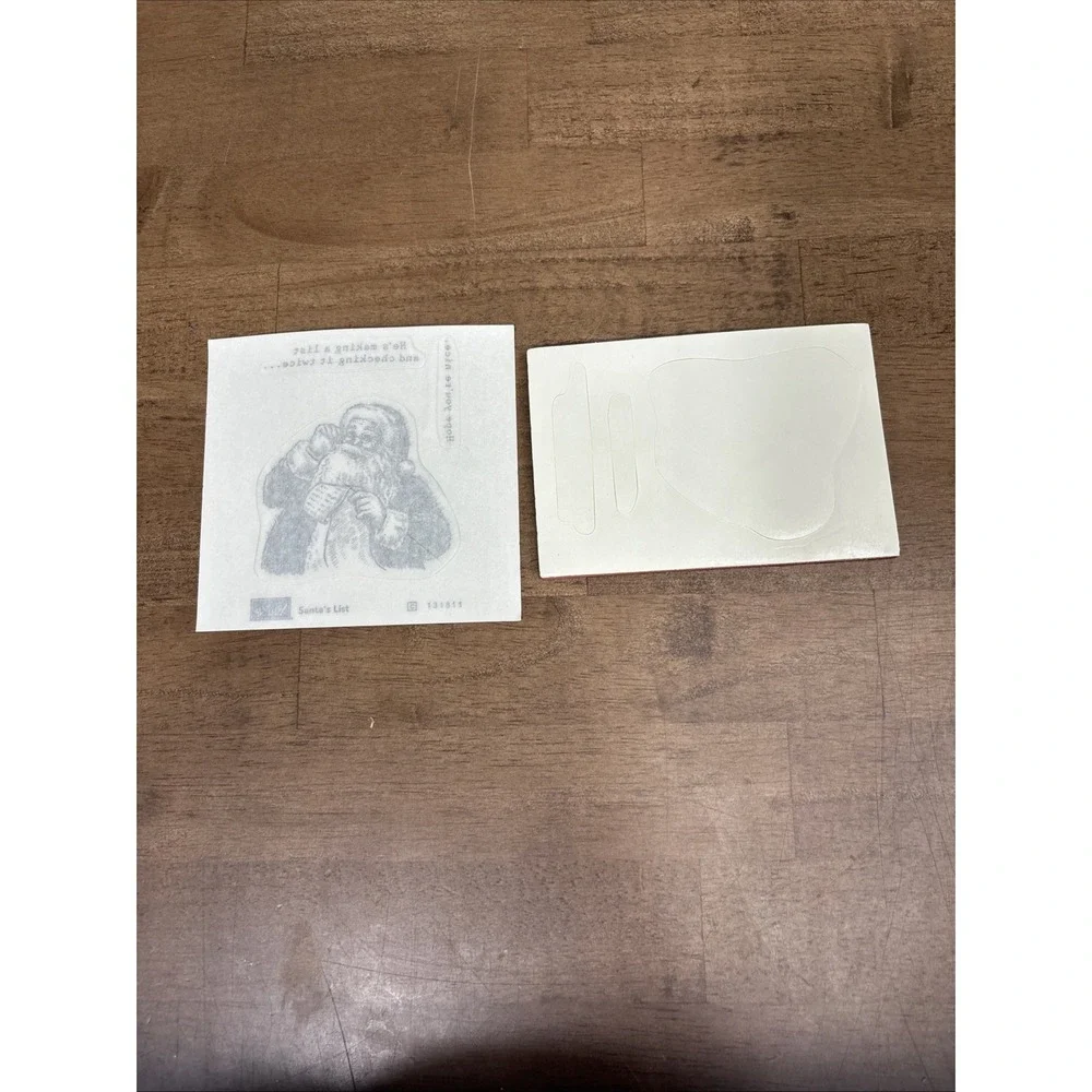 Stampin' Up! Santa's List Stamp Set Cling 131811 Set of 3